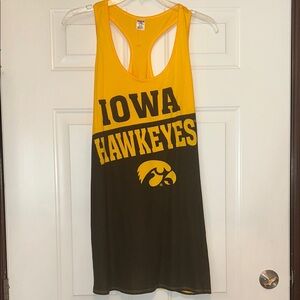 Iowa Hawkeyes Racerback Tank Dress XL Yellow Black NWOT Collegiate Game Day